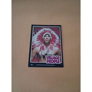 Vintage 1979 Village People Trading Card #28 Disco Era Vintage Music Collectible